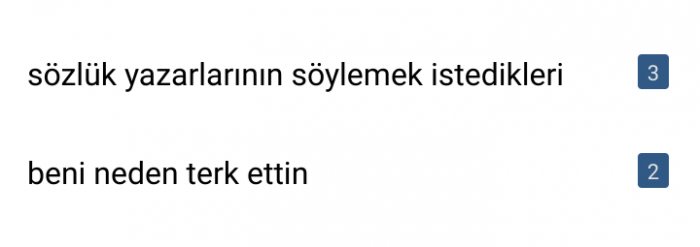 başlıkları alt alta okumak
