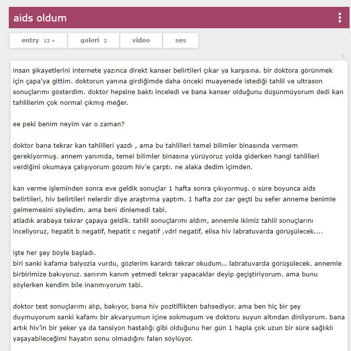 aids oldum