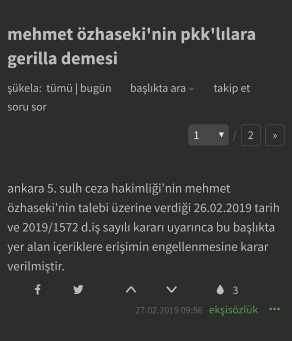 pkk lılara gerilla deyip mahkeme ile engelletmek