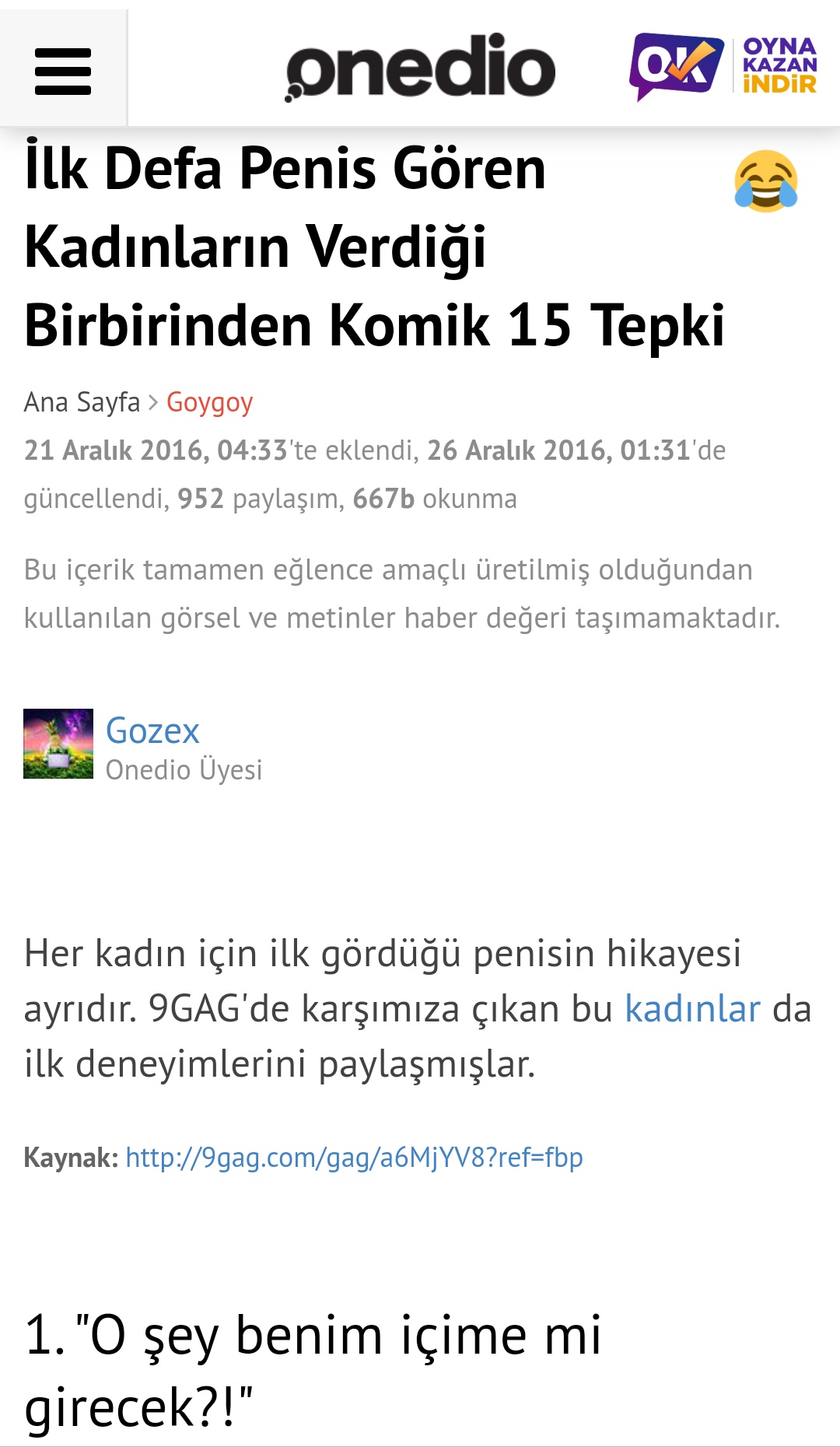 Bekaret kaybetmek ne demek