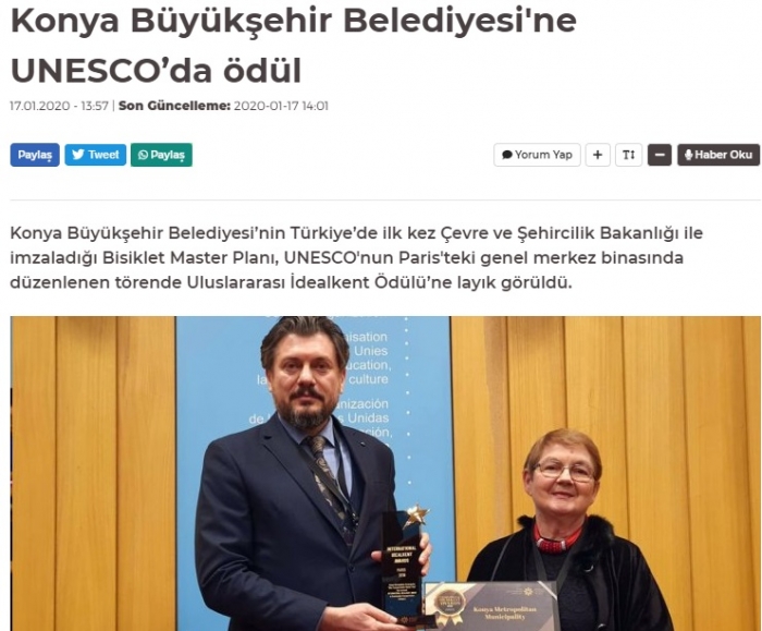 akp li belediyelerin sahte unesco ödülü alması