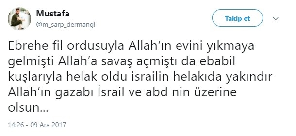 kudüs için ebabil kuşlarını bekleyen müslümanlar