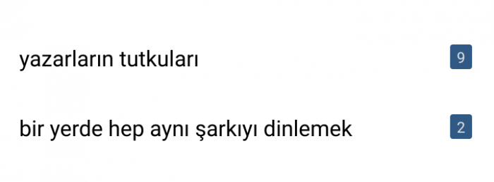 başlıkları alt alta okumak