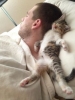 kedi ile uyumak