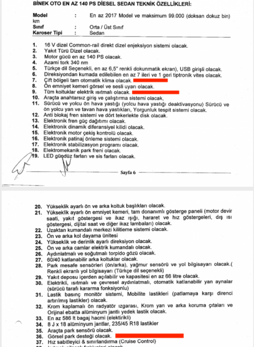 ibb li yöneticinin 62 özellikli lüks araç istemesi