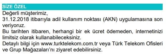 türk telekom un akn yi kaldırması