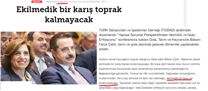 ekilmedik bir karış toprak kalmayacak